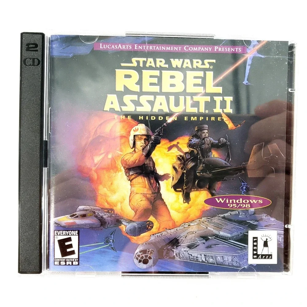 Star Wars: Episode I Racer & Rebel Assault II: Hidden Empire PC Mint Discs